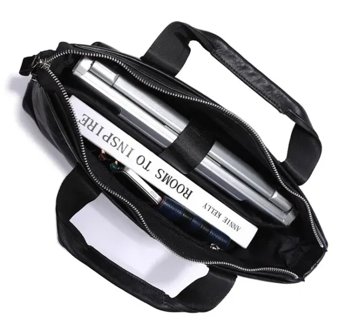 Сумка чоловіча Vintage 14112 для документів А4 Чорна