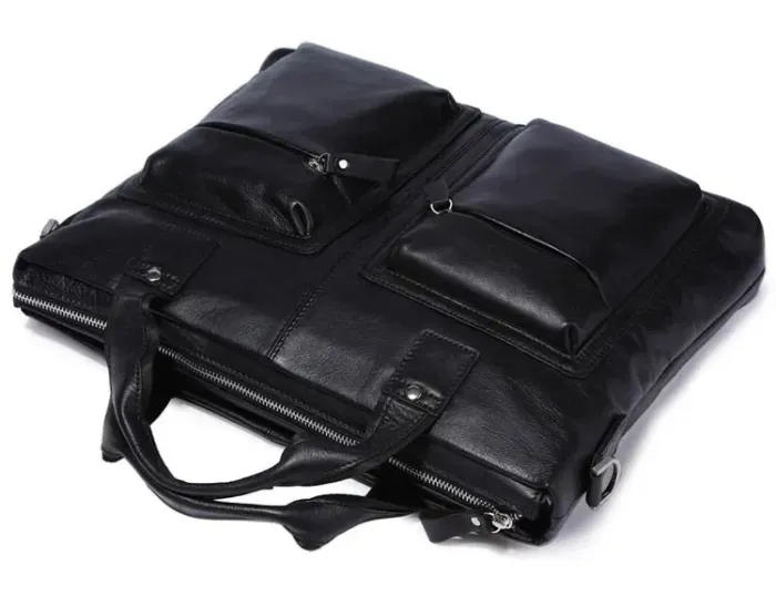 Сумка чоловіча Vintage 14112 для документів А4 Чорна