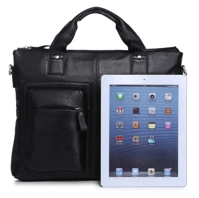 Сумка чоловіча Vintage 14112 для документів А4 Чорна