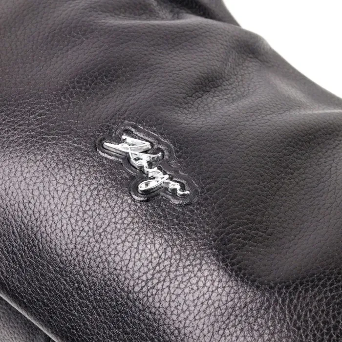 Качественная женская сумка багет KARYA 20838 кожаная Черный