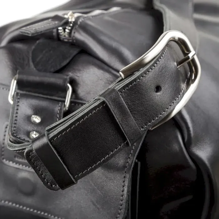 Сумка дорожная Grande Pelle 11048 кожаная Черная