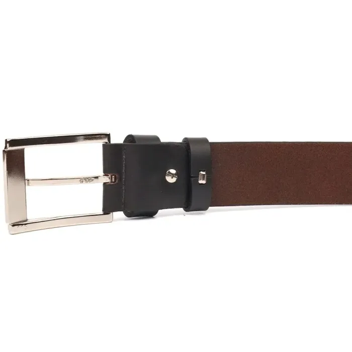 Якісний чоловічий ремінь із натуральної шкіри Grande Pelle 21461 Коричневий