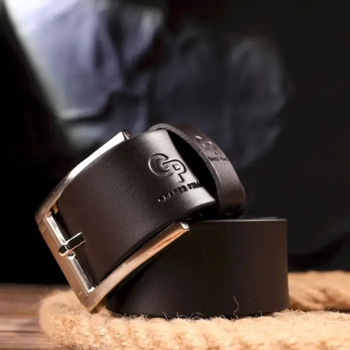 Якісний чоловічий ремінь із натуральної шкіри Grande Pelle 21461 Коричневий