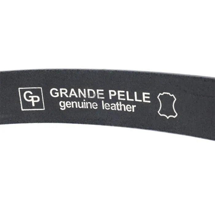 Якісний пояс під штани для чоловіків з натуральної шкіри GRANDE PELLE 11689 Чорний