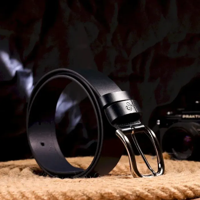 Якісний ремінь для чоловіків із натуральної шкіри Grande Pelle 21468 Синій