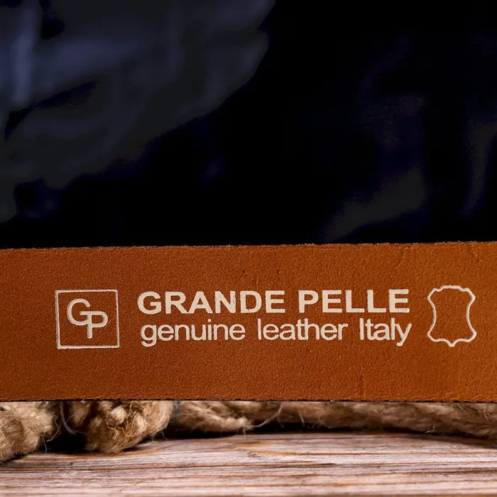 Якісний ремінь для чоловіків з натуральної шкіри Grande Pelle 21472 Рудий