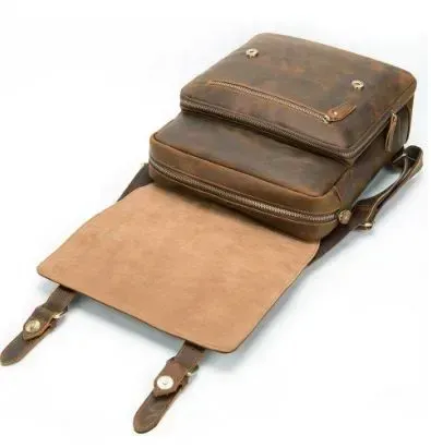 Качественный рюкзак из натуральной кожи Vintage 14872 Коричневый