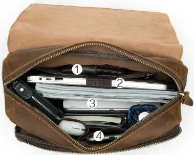 Качественный рюкзак из натуральной кожи Vintage 14872 Коричневый