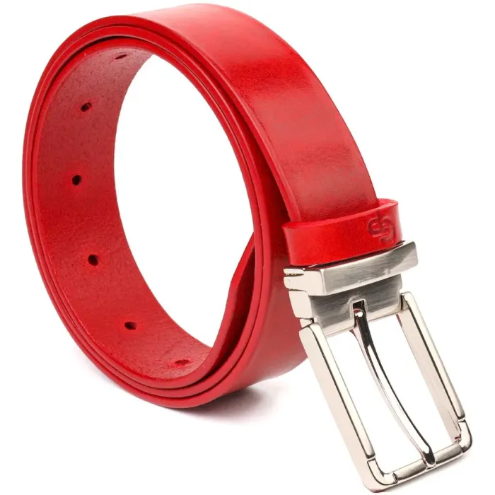 Якісний жіночий ремінь із натуральної шкіри Grande Pelle 21456 Червоний