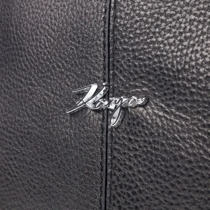 Классическая женская сумка KARYA 20834 кожаная Черный