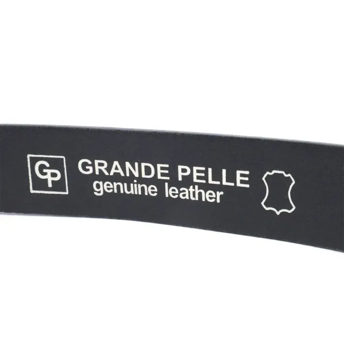 Класичний брючний пояс для чоловіків із натуральної шкіри GRANDE PELLE 11680 Чорний