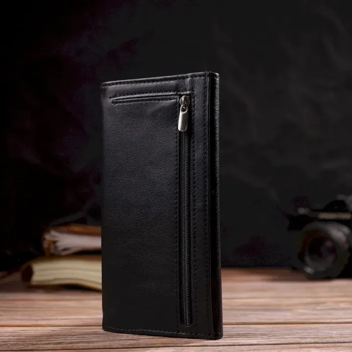 Класичний гаманець для жінок з натуральної шкіри CANPELLINI 21820 Чорний