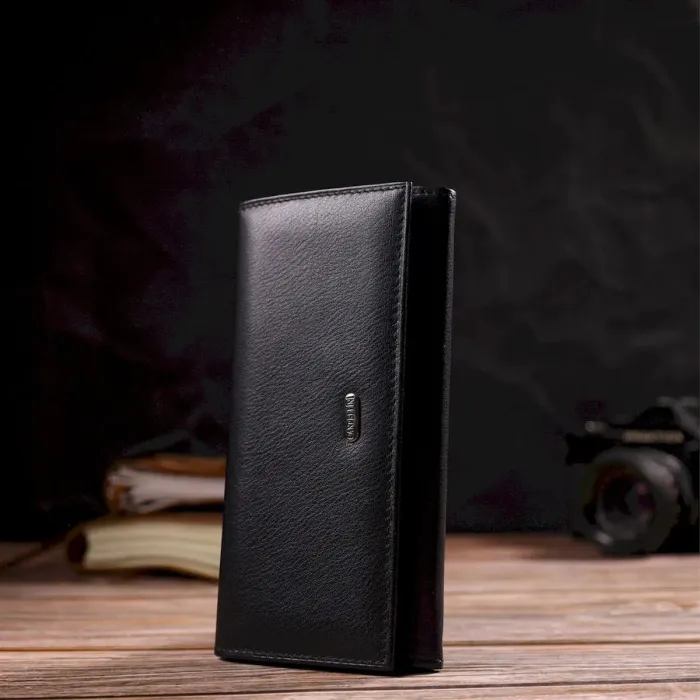 Класичний гаманець для жінок з натуральної шкіри CANPELLINI 21820 Чорний