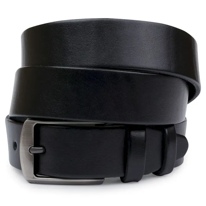 Класичний шкіряний ремінь для чоловіків Vintage 20706 Чорний