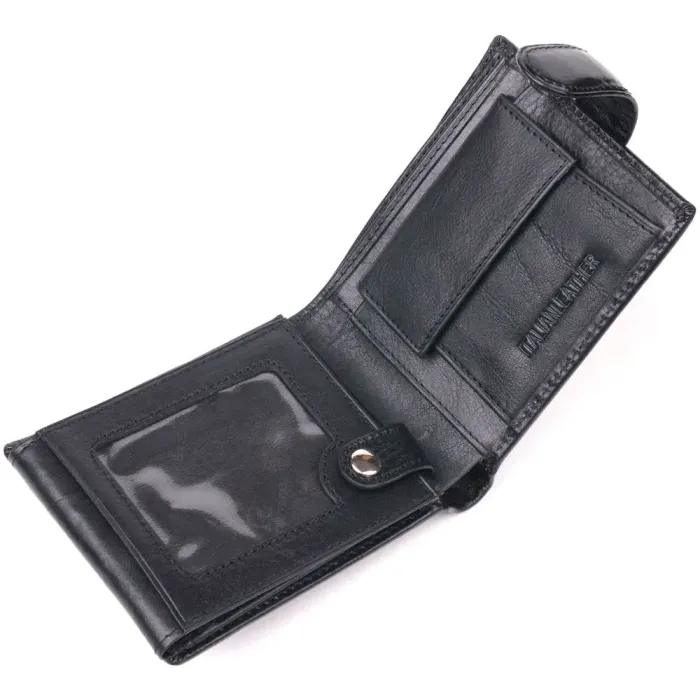 Класичний чоловічий гаманець із натуральної шкіри ST Leather 19407 Чорний
