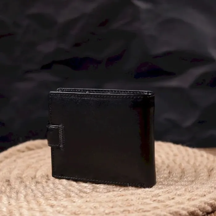 Класичний чоловічий гаманець із натуральної шкіри ST Leather 19407 Чорний