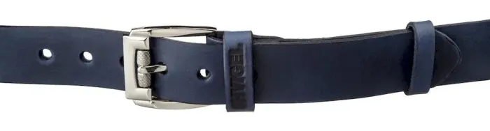 Классический мужской ремень SHVIGEL 11254 кожаный Синий