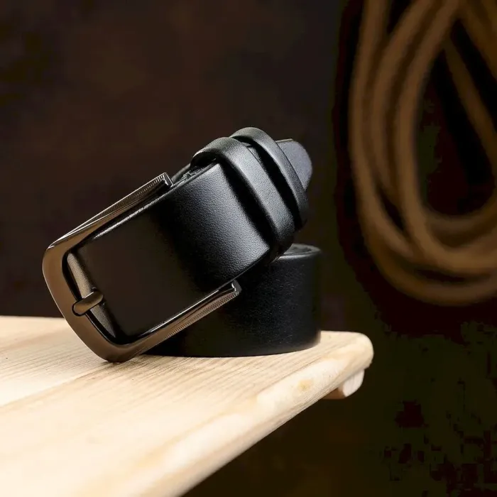 Классический ремень для мужчин Vintage 20708 Черный