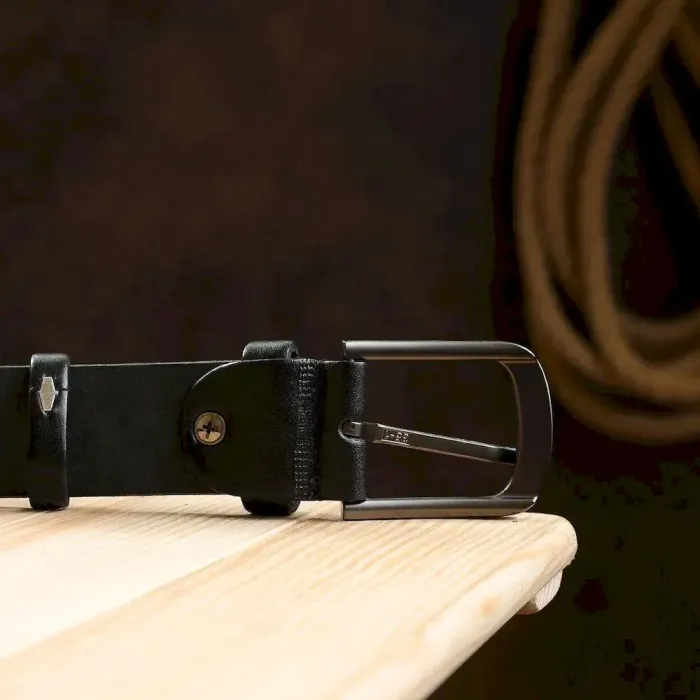 Классический ремень для мужчин Vintage 20708 Черный