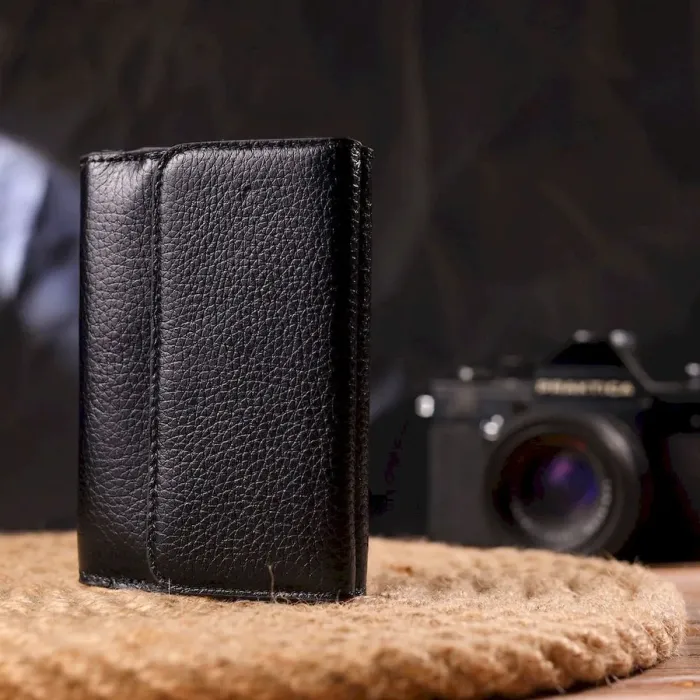 Класичний жіночий гаманець із натуральної шкіри флотар CANPELLINI 21591 Чорний