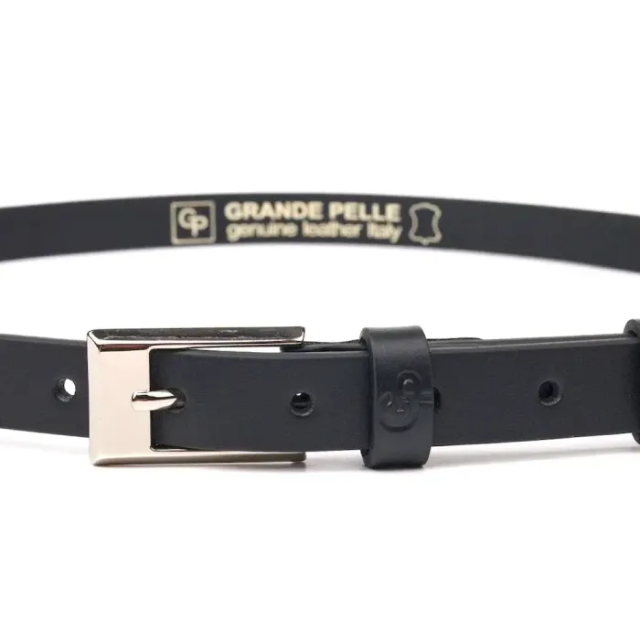 Класичний жіночий ремінь із натуральної шкіри Grande Pelle 21443 Чорний