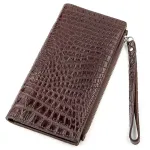 Клатч CROCODILE LEATHER 18290 из натуральной кожи крокодила Коричневый