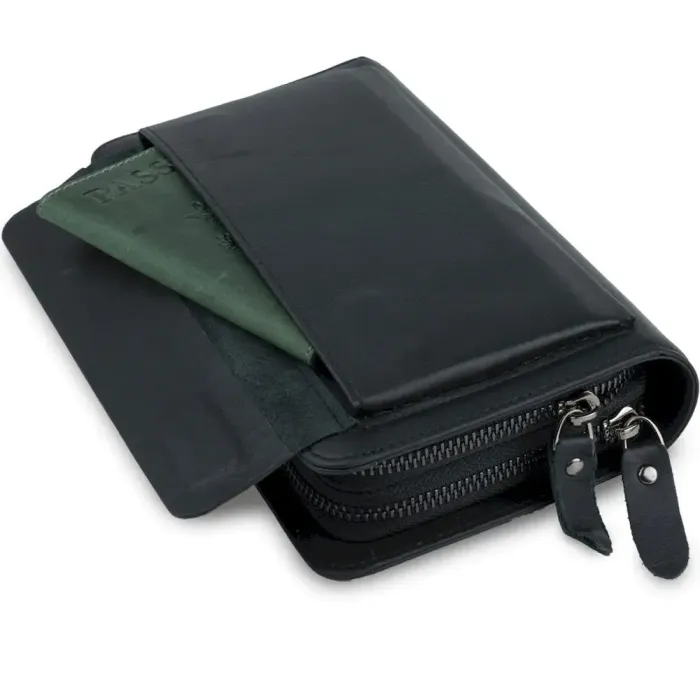 Клатч чоловічий з натуральної шкіри Vintage 14833 Чорний