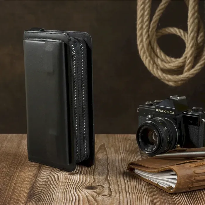 Клатч чоловічий з натуральної шкіри Vintage 14833 Чорний