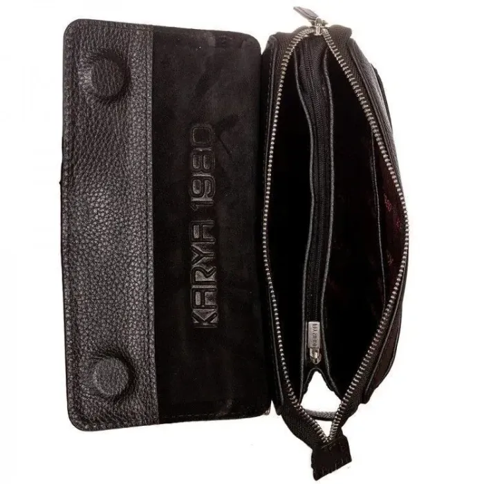 Клатч чоловічий KARYA 17228 шкіряний Чорний