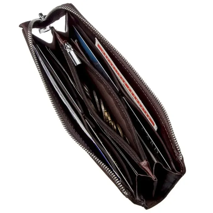 Клатч чоловічий шкіряний SHVIGEL 16184 Коричневий