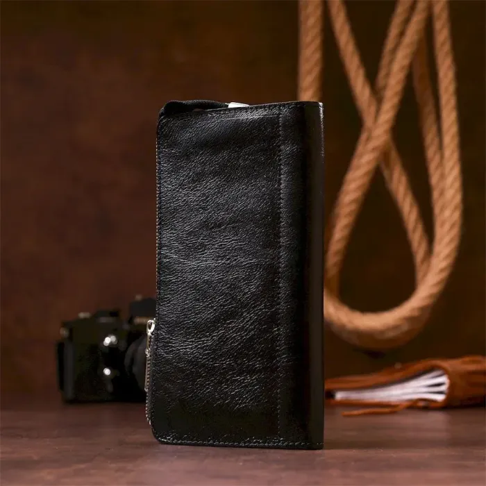 Клатч унисекс кожаный алькор SHVIGEL 16186 Черный