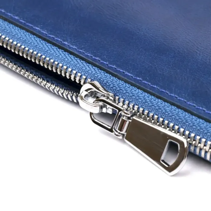 Клатч унісекс шкіряний глянцевий SHVIGEL 16183 Синій