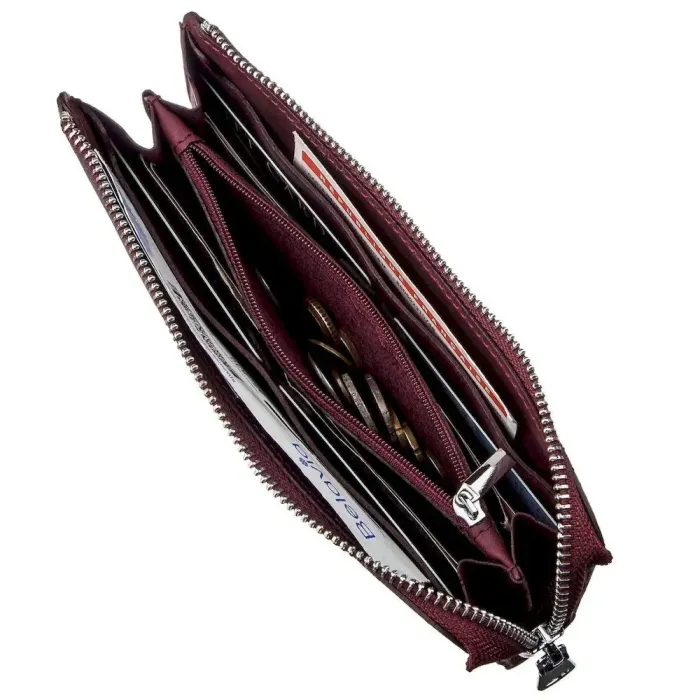 Клатч унисекс кожаный винтаж SHVIGEL 16187 Бордовый