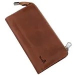 Клатч унисекс кожаный винтаж SHVIGEL 16190 Рыжий