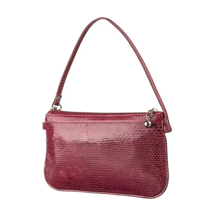 Жіночий клатч SEA SNAKE LEATHER 18283 з натуральної шкіри морської змії Бордовий
