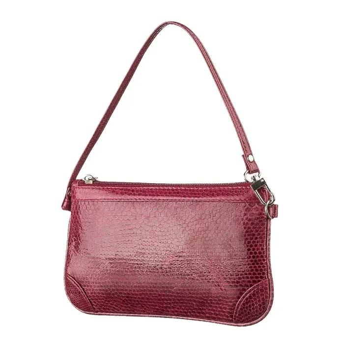 Жіночий клатч SEA SNAKE LEATHER 18283 з натуральної шкіри морської змії Бордовий