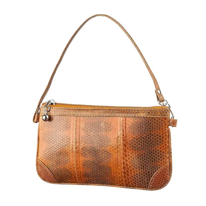 Жіночий клатч SEA SNAKE LEATHER 18284 з натуральної шкіри морської змії Коричневий