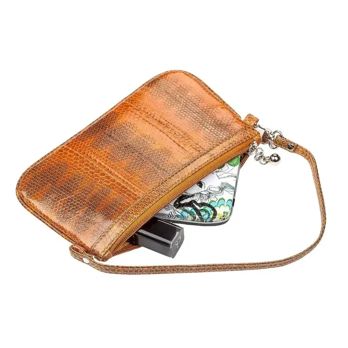 Жіночий клатч SEA SNAKE LEATHER 18284 з натуральної шкіри морської змії Коричневий