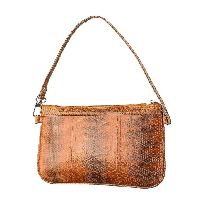 Жіночий клатч SEA SNAKE LEATHER 18284 з натуральної шкіри морської змії Коричневий