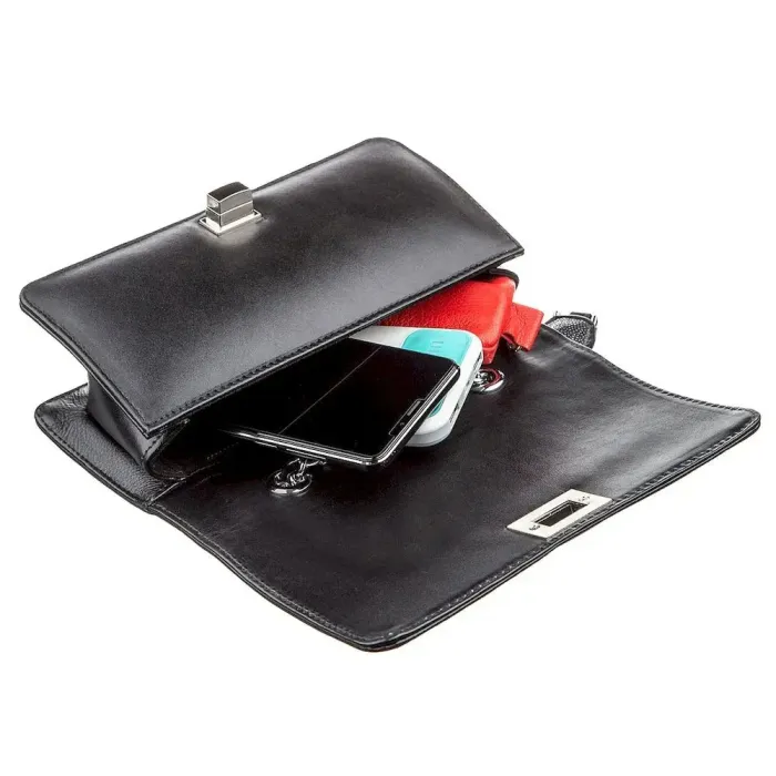 Жіночий клатч SEA SNAKE LEATHER 18510 з натуральної шкіри морської змії Чорний