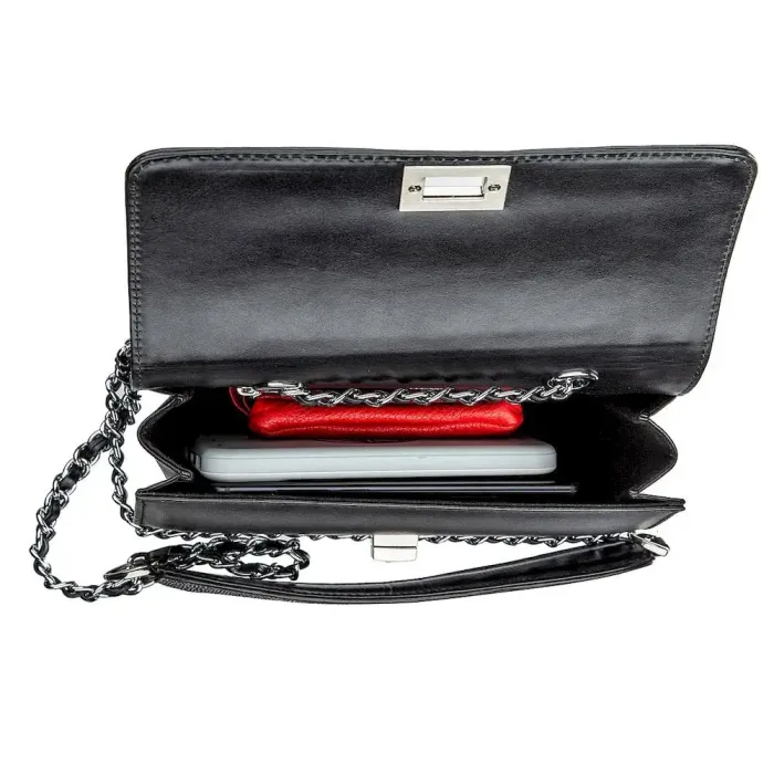 Жіночий клатч SEA SNAKE LEATHER 18510 з натуральної шкіри морської змії Чорний