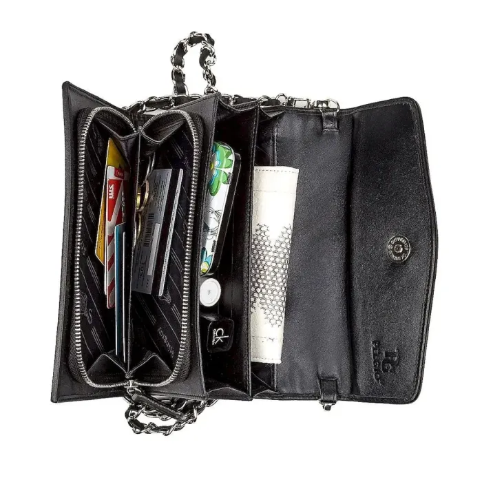 Жіночий клатч STINGRAY LEATHER 18272 з натуральної шкіри морського ската Чорний