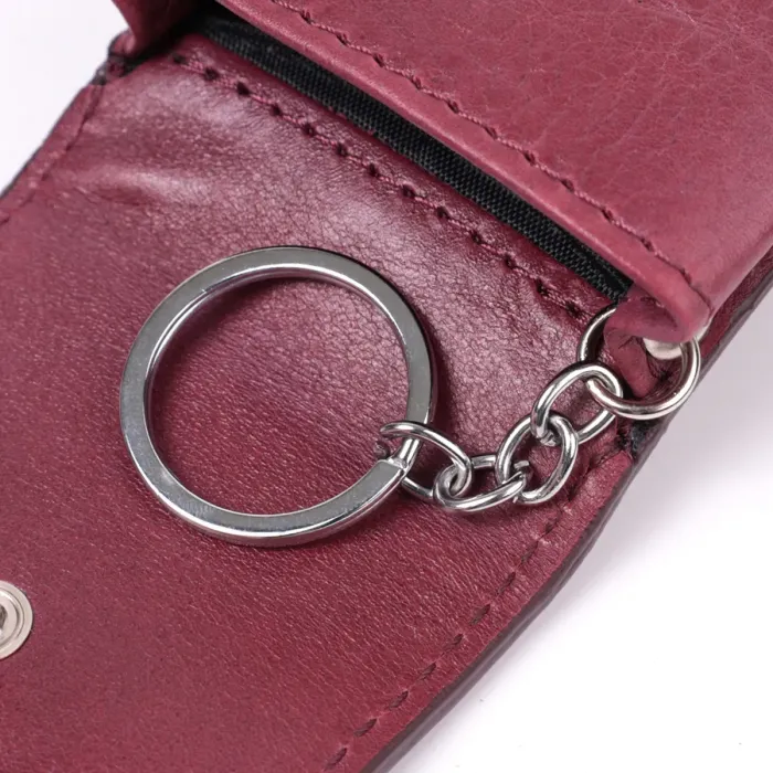 Ключниця для жінок у вигляді футляра з натуральної шкіри GRANDE PELLE 22572 Бордовий