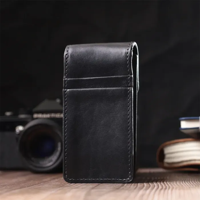 Ключниця футляр із натуральної шкіри GRANDE PELLE 22568 Чорний