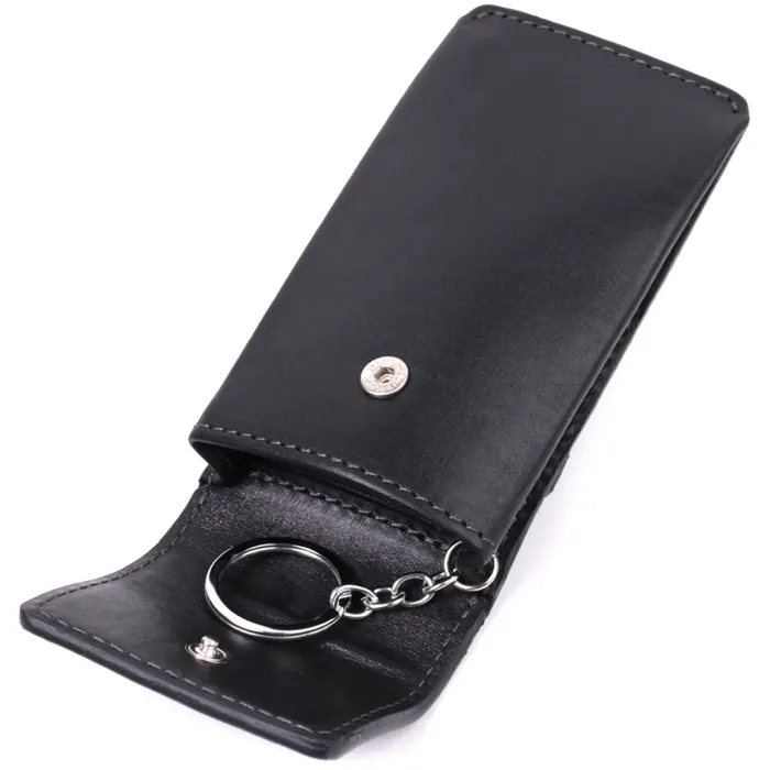 Ключниця футляр із натуральної шкіри GRANDE PELLE 22568 Чорний