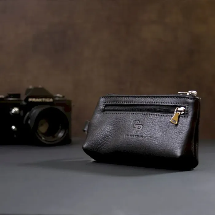 Ключниця з монетницею GRANDE PELLE 11371 Чорний