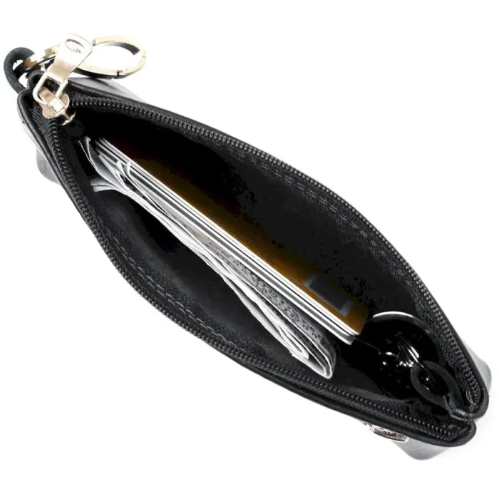 Ключниця з монетницею GRANDE PELLE 11371 Чорний