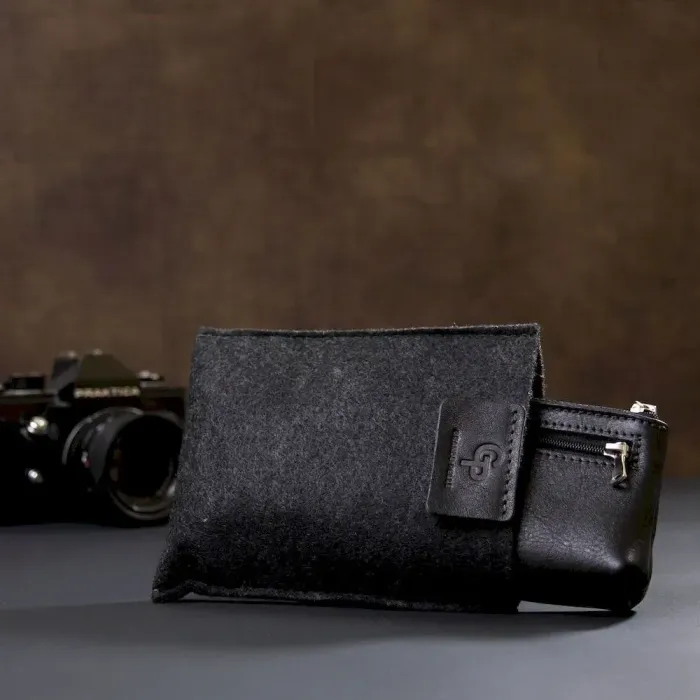 Ключниця з монетницею GRANDE PELLE 11371 Чорний