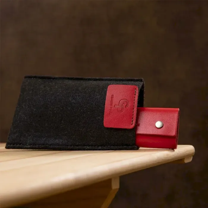 Ключниця тубус шкіряна на кнопках Grande Pelle 11347