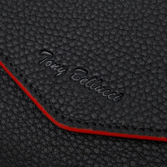 Комбіноване жіноче містке портмоне з натуральної шкіри Tony Bellucci 21973 Чорний